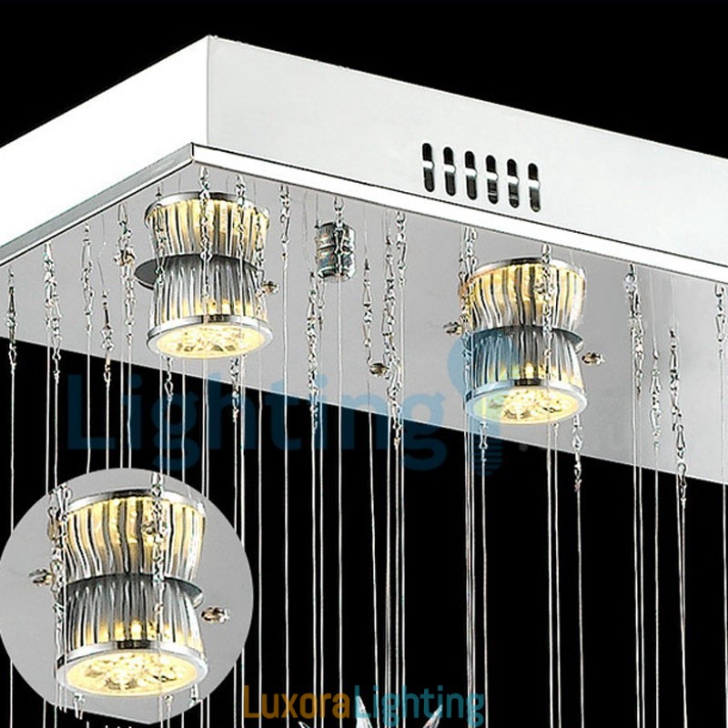 Designer Touch Decorative Modern Contemporary Chandelier Flush mount Pendant Fixture Crystal Rain Drop Light