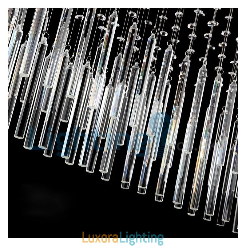 Designer Touch Decorative Modern Contemporary Chandelier Flush mount Pendant Fixture Crystal Rain Drop Light