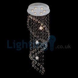 Designer Touch Decorative Modern Contemporary Chandelier Flush mount Pendant Fixture Crystal Rain Drop Light