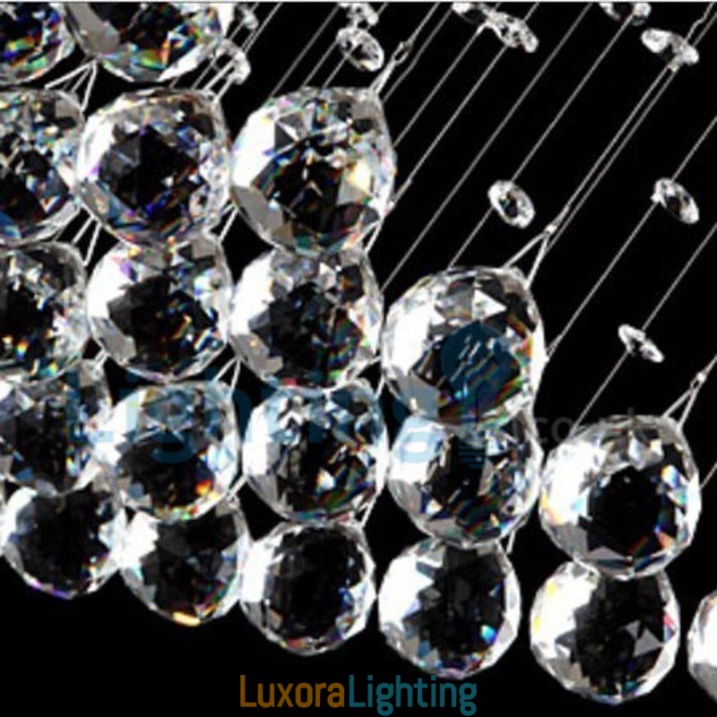 Designer Touch Decorative Modern Contemporary Chandelier Flush mount Pendant Fixture Crystal Rain Drop Light