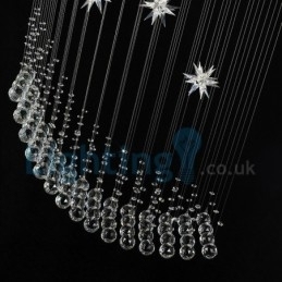 Designer Touch Decorative Modern Contemporary Chandelier Flush mount Pendant Fixture Crystal Rain Drop Light