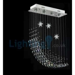 Designer Touch Decorative Modern Contemporary Chandelier Flush mount Pendant Fixture Crystal Rain Drop Light