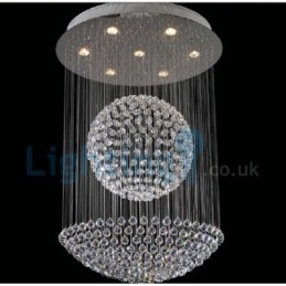 Designer Touch Decorative Modern Contemporary Chandelier Flush mount Pendant Fixture Crystal Rain Drop Light