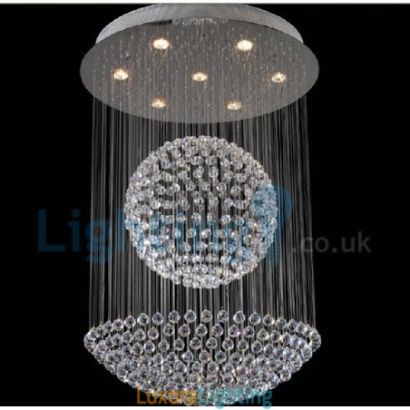 Designer Touch Decorative Modern Contemporary Chandelier Flush mount Pendant Fixture Crystal Rain Drop Light