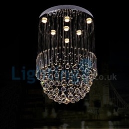 Designer Touch Decorative Modern Contemporary Chandelier Flush mount Pendant Fixture Crystal Rain Drop Light