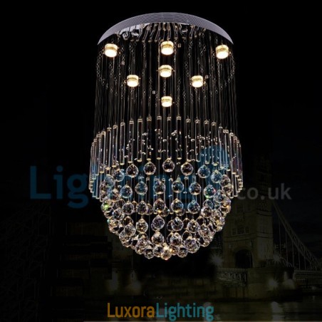 Designer Touch Decorative Modern Contemporary Chandelier Flush mount Pendant Fixture Crystal Rain Drop Light