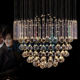 Designer Touch Decorative Modern Contemporary Chandelier Flush mount Pendant Fixture Crystal Rain Drop Light