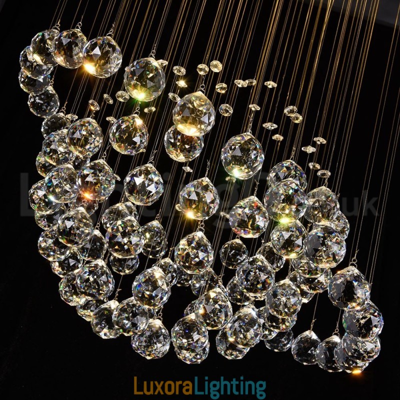 Designer Touch Decorative Modern Contemporary Chandelier Flush mount Pendant Fixture Crystal Rain Drop Light