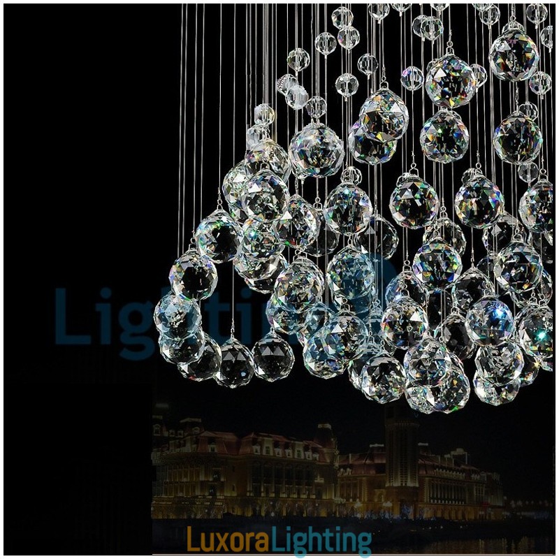 Designer Touch Decorative Modern Contemporary Chandelier Flush mount Pendant Fixture Crystal Rain Drop Light