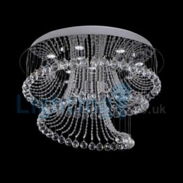 Designer Touch Decorative Modern Contemporary Chandelier Flush mount Pendant Fixture Crystal Rain Drop Light