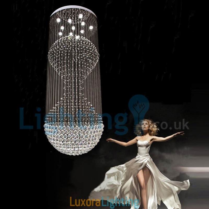 Designer Touch Decorative Modern Contemporary Chandelier Flush mount Pendant Fixture Crystal Rain Drop Light