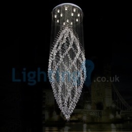 Designer Touch Decorative Modern Contemporary Chandelier Flush mount Pendant Fixture Crystal Rain Drop Light