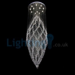 Designer Touch Decorative Modern Contemporary Chandelier Flush mount Pendant Fixture Crystal Rain Drop Light