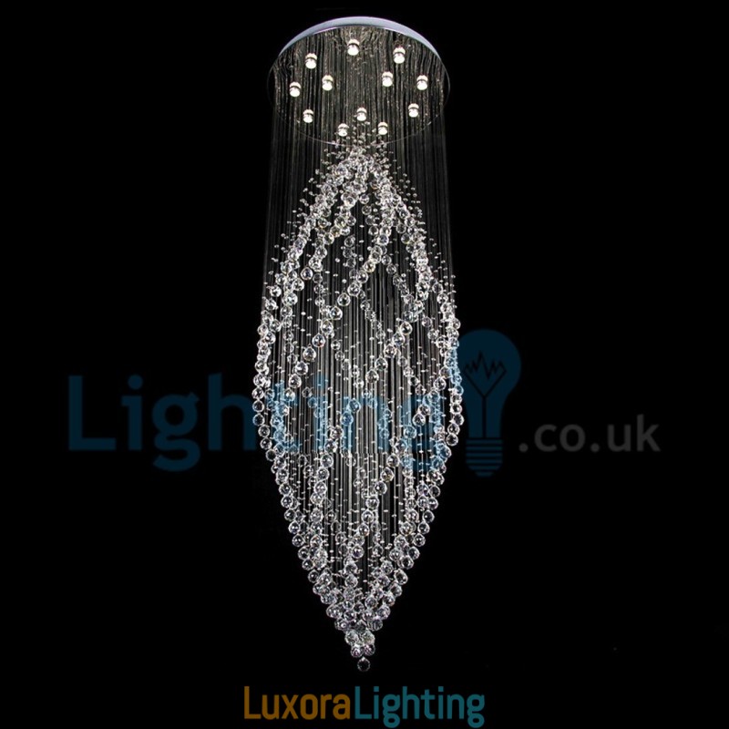 Designer Touch Decorative Modern Contemporary Chandelier Flush mount Pendant Fixture Crystal Rain Drop Light