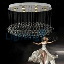 Designer Touch Decorative Modern Contemporary Chandelier Flush mount Pendant Fixture Crystal Rain Drop Light