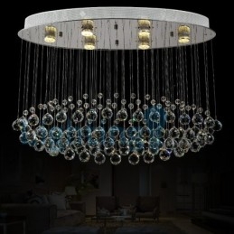 Designer Touch Decorative Modern Contemporary Chandelier Flush mount Pendant Fixture Crystal Rain Drop Light