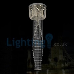 Designer Touch Decorative Modern Contemporary Chandelier Flush mount Pendant Fixture Crystal Rain Drop Light