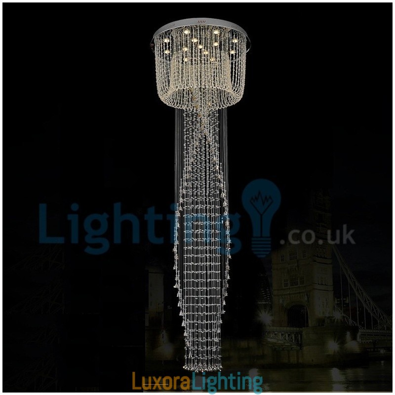 Designer Touch Decorative Modern Contemporary Chandelier Flush mount Pendant Fixture Crystal Rain Drop Light