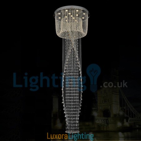 Designer Touch Decorative Modern Contemporary Chandelier Flush mount Pendant Fixture Crystal Rain Drop Light