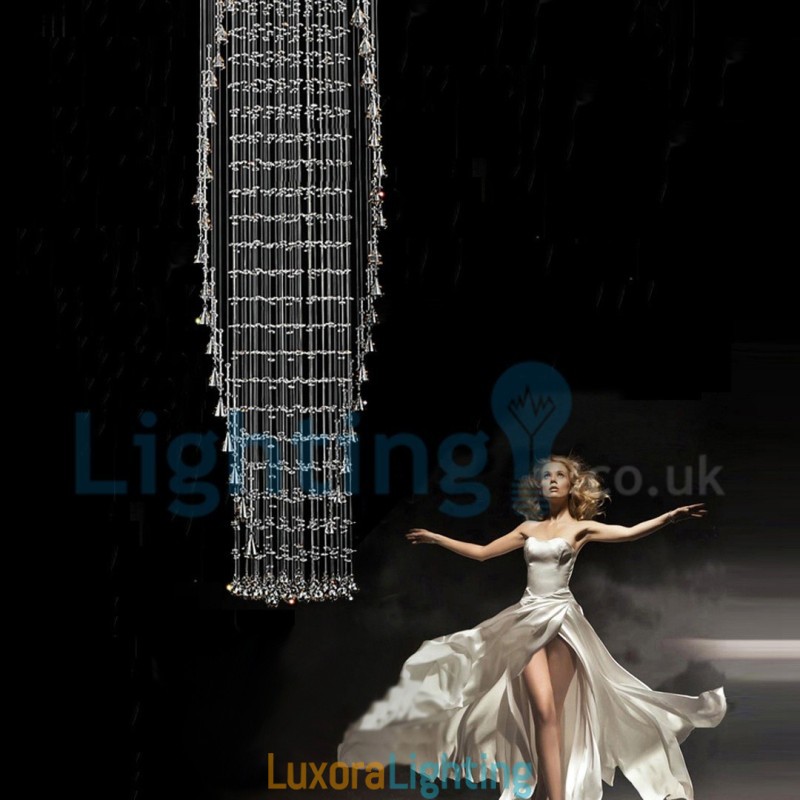 Designer Touch Decorative Modern Contemporary Chandelier Flush mount Pendant Fixture Crystal Rain Drop Light