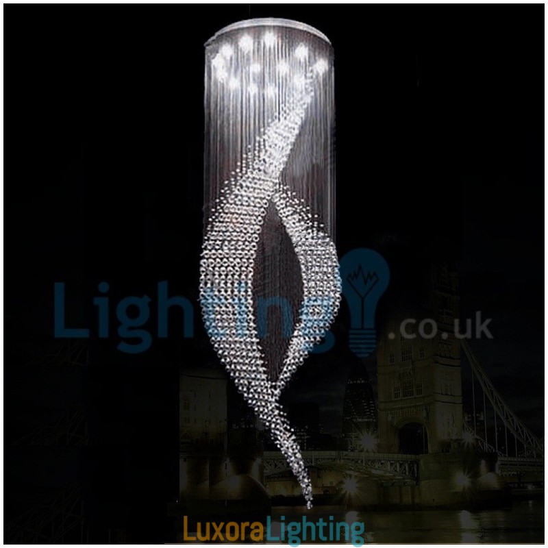 Designer Touch Decorative Modern Contemporary Chandelier Flush mount Pendant Fixture Crystal Rain Drop Light