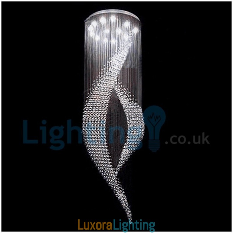 Designer Touch Decorative Modern Contemporary Chandelier Flush mount Pendant Fixture Crystal Rain Drop Light