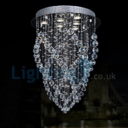 Designer Touch Decorative Modern Contemporary Chandelier Flush mount Pendant Fixture Crystal Rain Drop Light