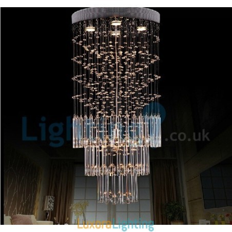 Designer Touch Decorative Modern Contemporary Chandelier Flush mount Pendant Fixture Crystal Rain Drop Light