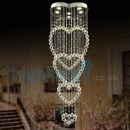 Designer Touch Decorative Modern Contemporary Chandelier Flush mount Pendant Fixture Crystal Rain Drop Light