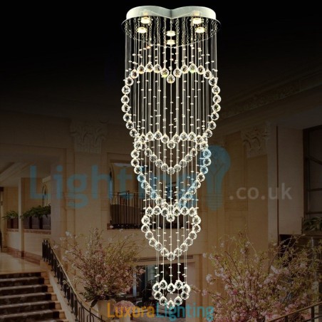 Designer Touch Decorative Modern Contemporary Chandelier Flush mount Pendant Fixture Crystal Rain Drop Light