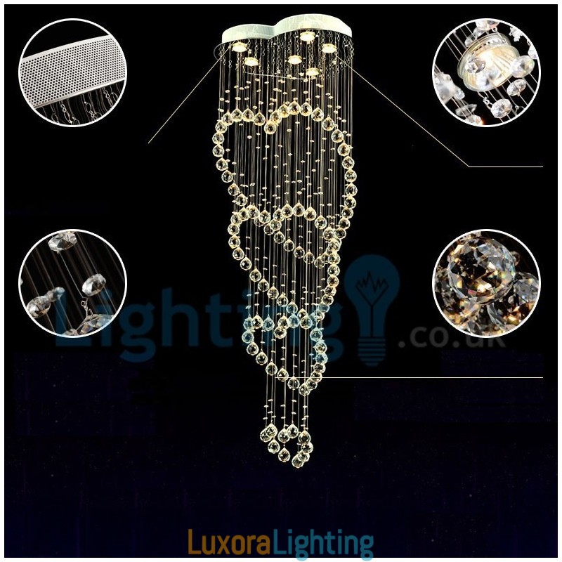 Designer Touch Decorative Modern Contemporary Chandelier Flush mount Pendant Fixture Crystal Rain Drop Light