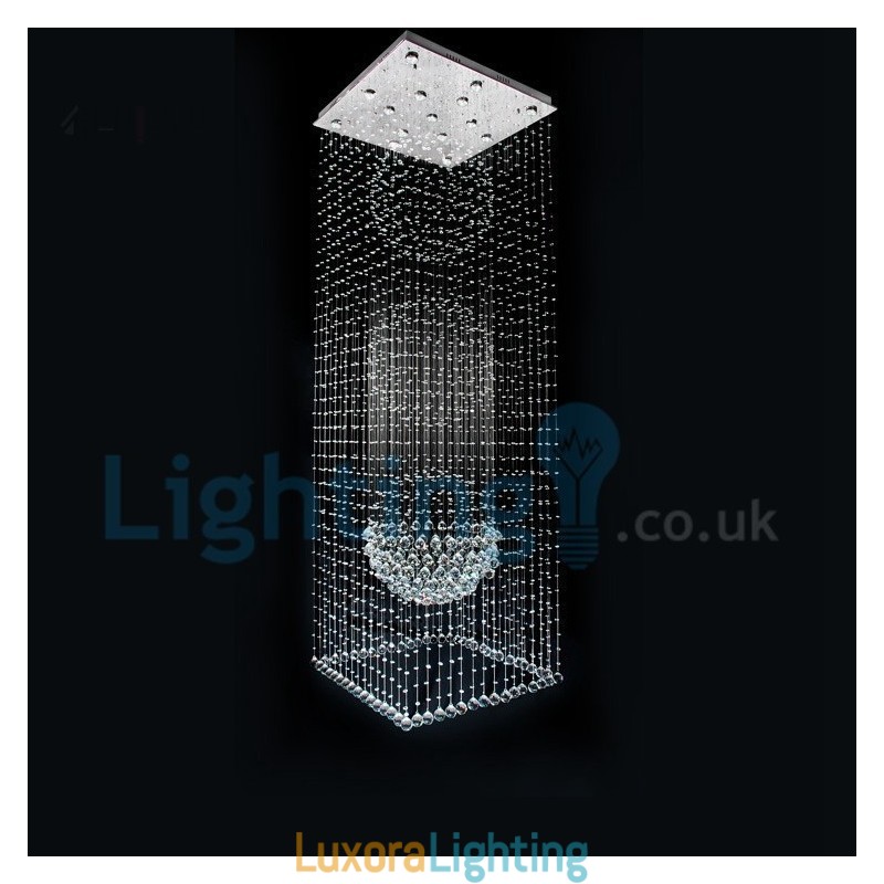 Designer Touch Decorative Modern Contemporary Chandelier Flush mount Pendant Fixture Crystal Rain Drop Light