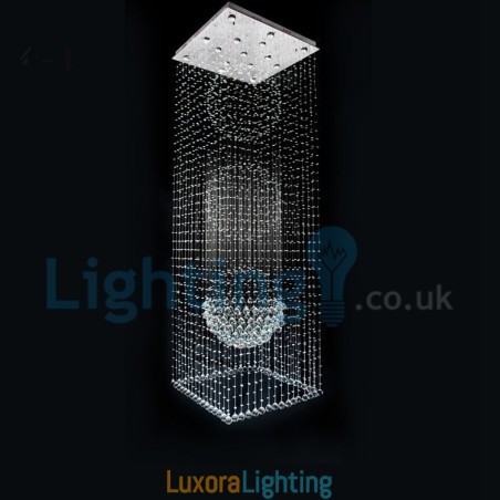 Designer Touch Decorative Modern Contemporary Chandelier Flush mount Pendant Fixture Crystal Rain Drop Light