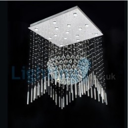 Designer Touch Decorative Modern Contemporary Chandelier Flush mount Pendant Fixture Crystal Rain Drop Light