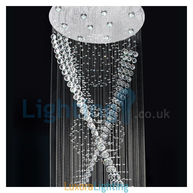 Designer Touch Decorative Modern Contemporary Chandelier Flush mount Pendant Fixture Crystal Rain Drop Light
