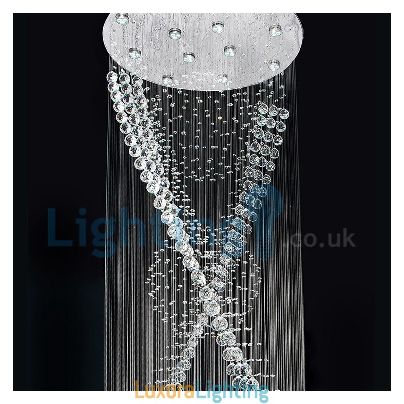 Designer Touch Decorative Modern Contemporary Chandelier Flush mount Pendant Fixture Crystal Rain Drop Light