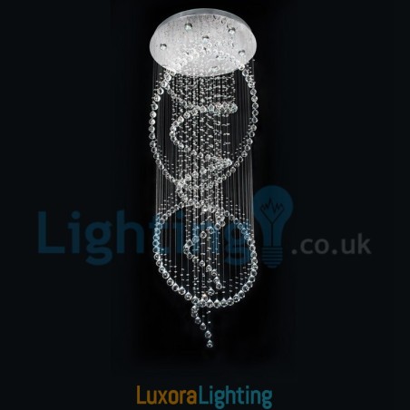 Designer Touch Decorative Modern Contemporary Chandelier Flush mount Pendant Fixture Crystal Rain Drop Light