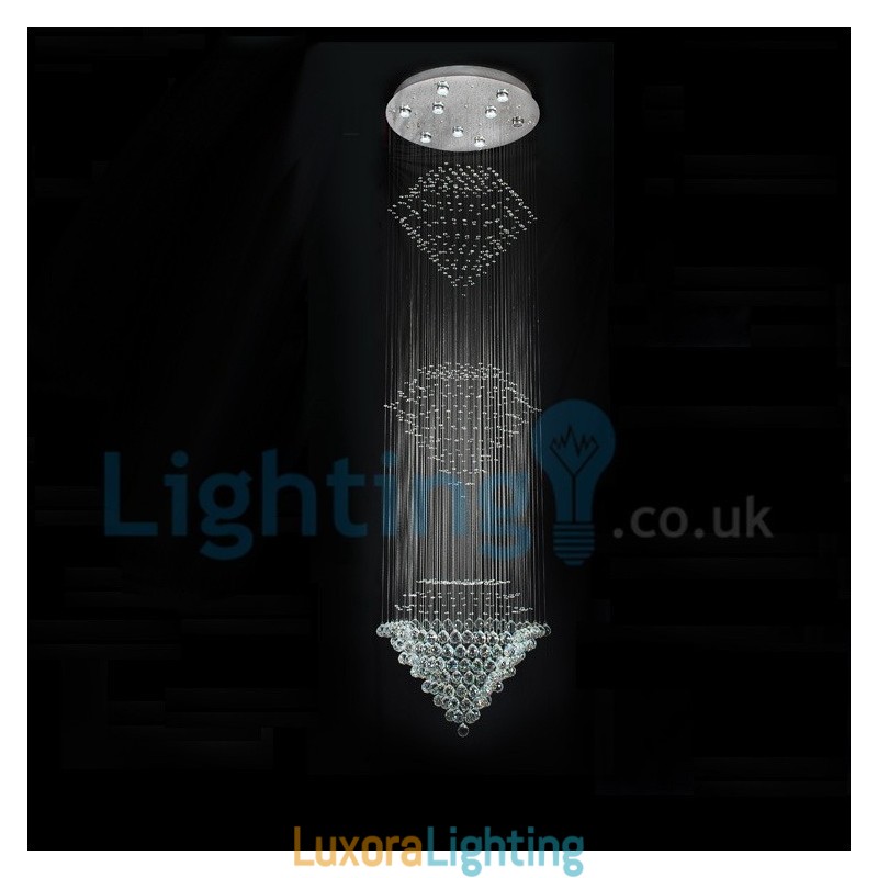 Designer Touch Decorative Modern Contemporary Chandelier Flush mount Pendant Fixture Crystal Rain Drop Light