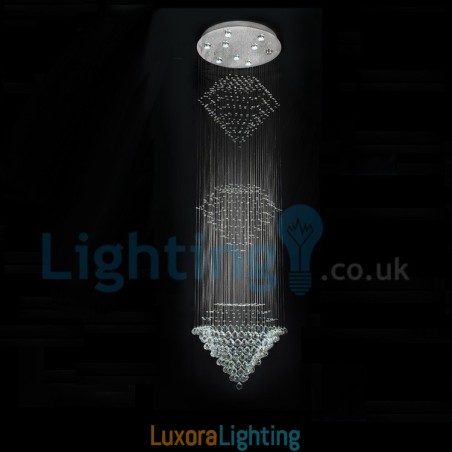 Designer Touch Decorative Modern Contemporary Chandelier Flush mount Pendant Fixture Crystal Rain Drop Light