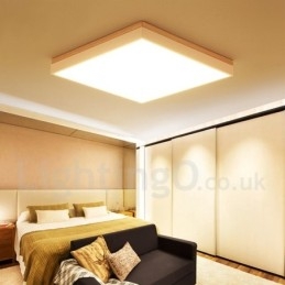Designer Touch Decorative Simple and Modern Square Ultra thin Solid Wood Ceiling Lamp