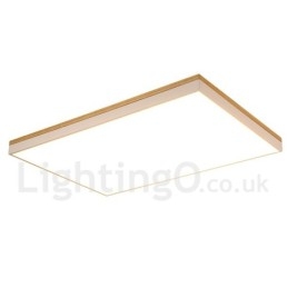 Designer Touch Decorative Nordic Rectangular Ultra thin Solid Wood Ceiling Lamp