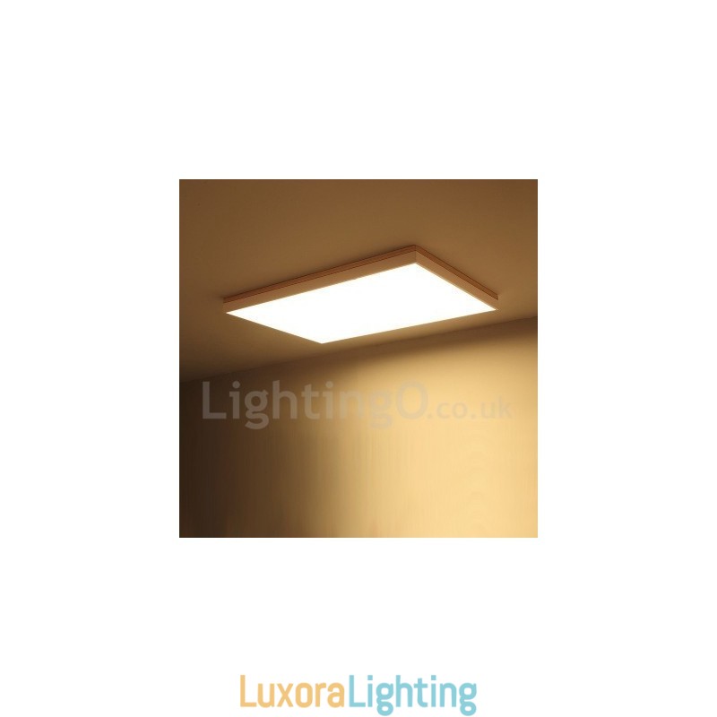 Designer Touch Decorative Nordic Rectangular Ultra thin Solid Wood Ceiling Lamp