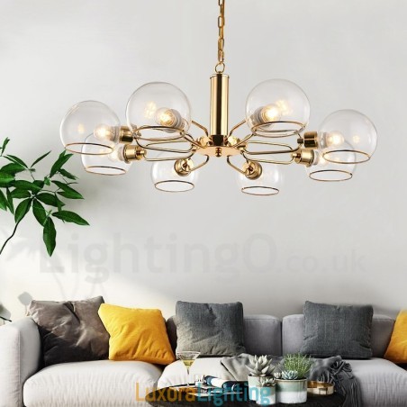 Designer Touch Decorative 8 Lights Nordic Postmodern Creative Glass Magic Bean Chandelier