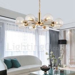 Designer Touch Decorative 8 Lights Nordic Postmodern Creative Glass Magic Bean Chandelier