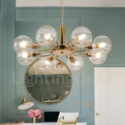 Designer Touch Decorative 8 Lights Nordic Postmodern Creative Glass Magic Bean Chandelier
