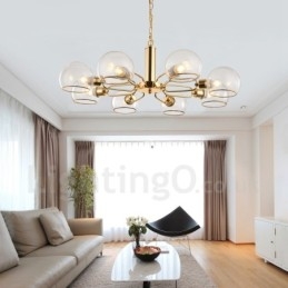 Designer Touch Decorative 8 Lights Nordic Postmodern Creative Glass Magic Bean Chandelier