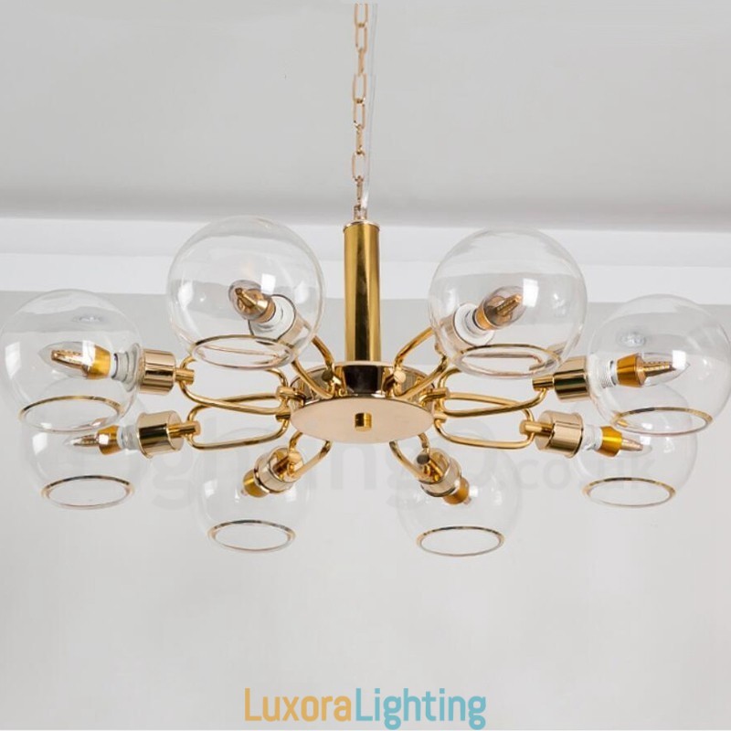 Designer Touch Decorative 8 Lights Nordic Postmodern Creative Glass Magic Bean Chandelier