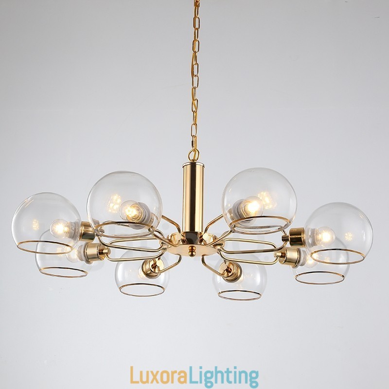 Designer Touch Decorative 8 Lights Nordic Postmodern Creative Glass Magic Bean Chandelier