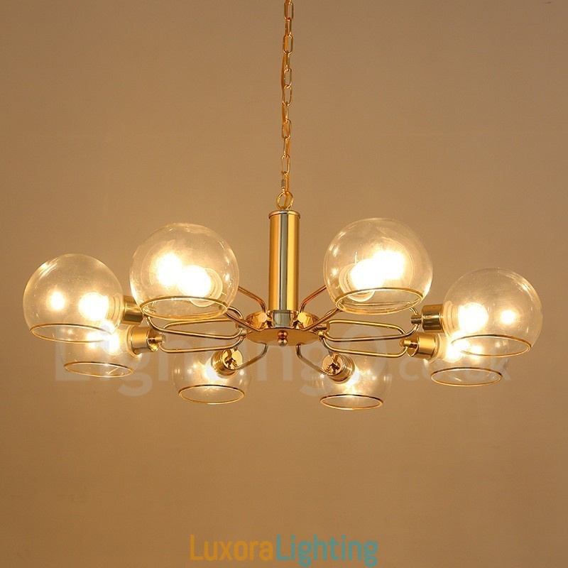 Designer Touch Decorative 8 Lights Nordic Postmodern Creative Glass Magic Bean Chandelier