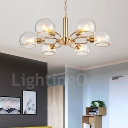 Designer Touch Decorative 6 Lights Nordic Postmodern Creative Glass Magic Bean Chandelier